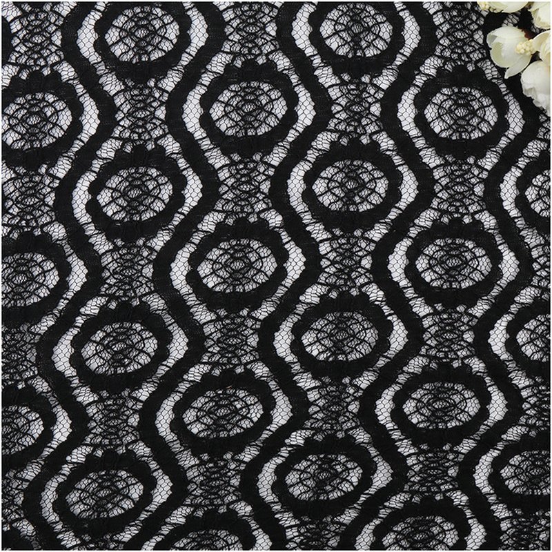Dress Cutwork Jacquard Nylon Lace Fabric for Women's Wear Wholesale Su 5